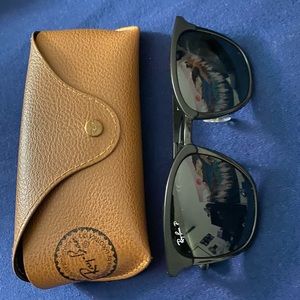 Black Erika Ray-Ban Polarized Unisex Sunglasses with case